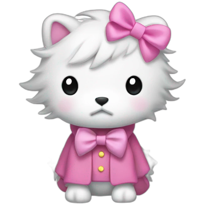 cute cat with pink bow emoji