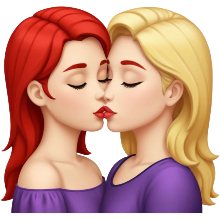Lesbian kissing emoji