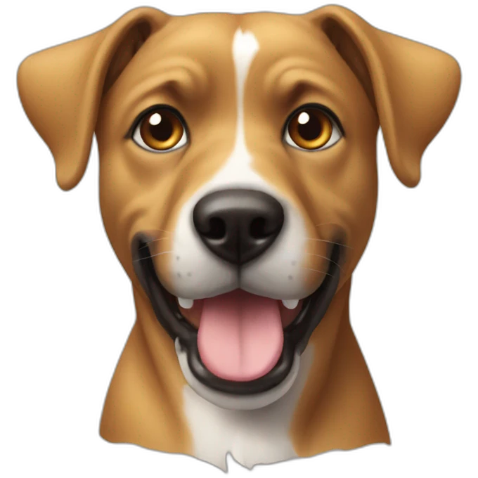 Chat sur chien emoji
