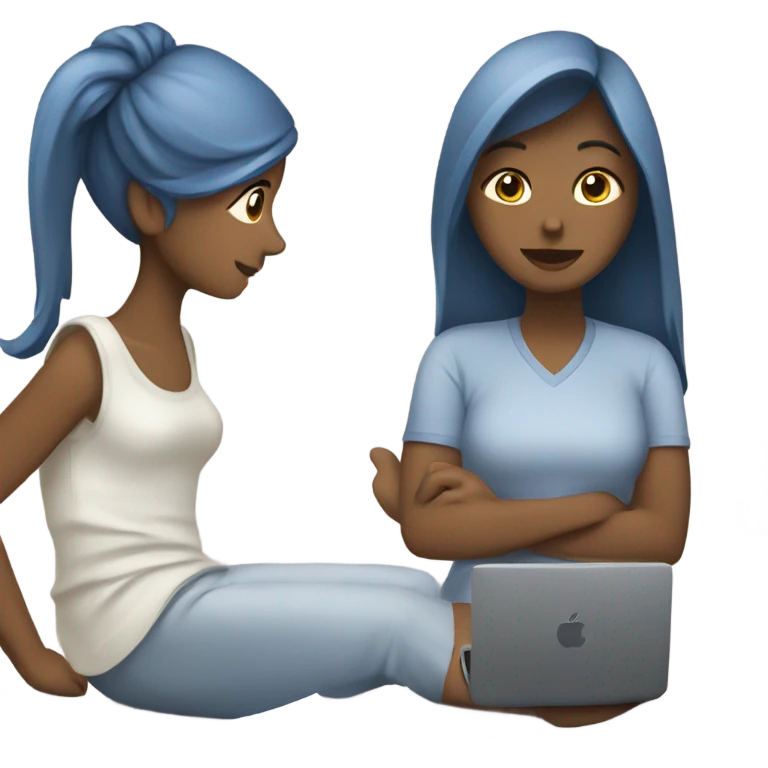 girls with macbook emoji