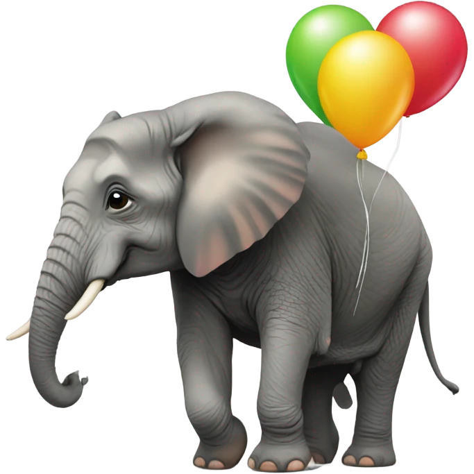 Elephant holdin a emoji