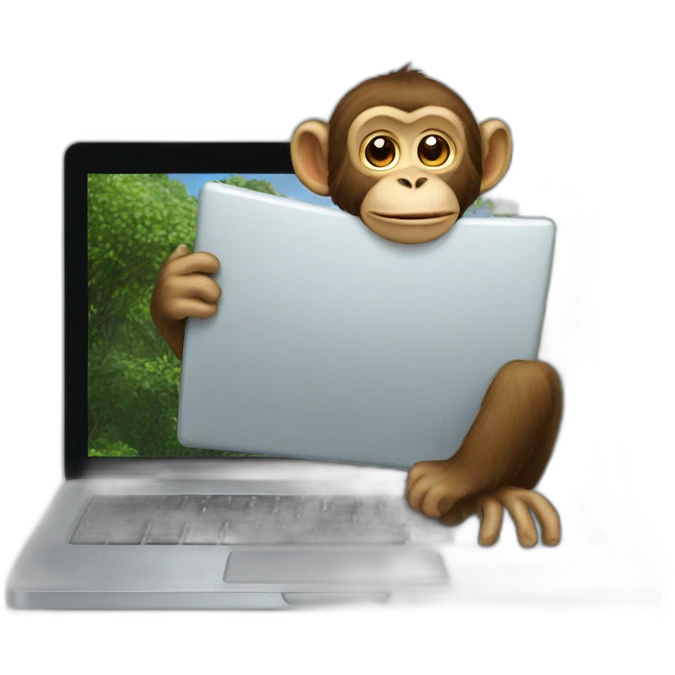monkey on a laptop emoji