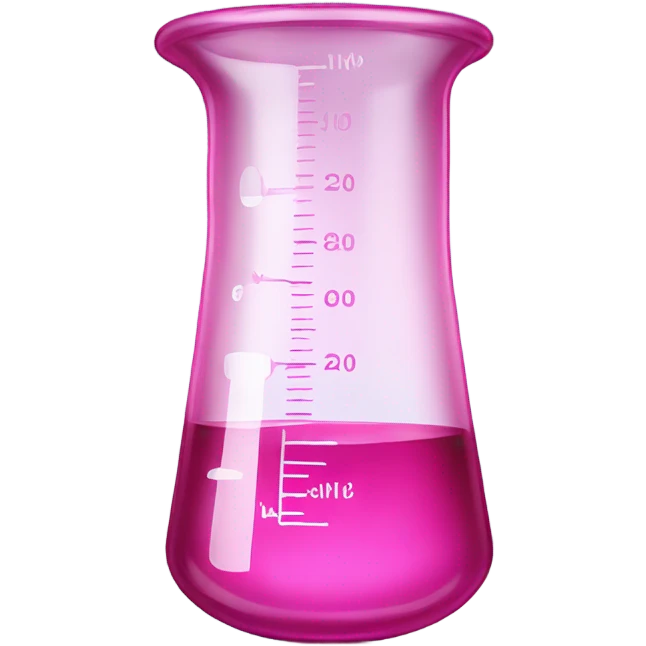 pink science beaker emoji