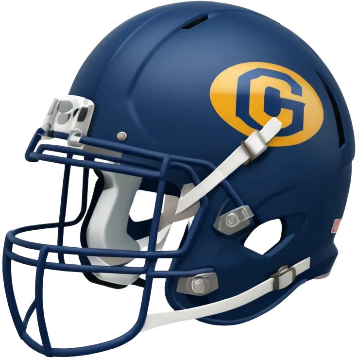 College football player helmet in a deep, dark color emoji