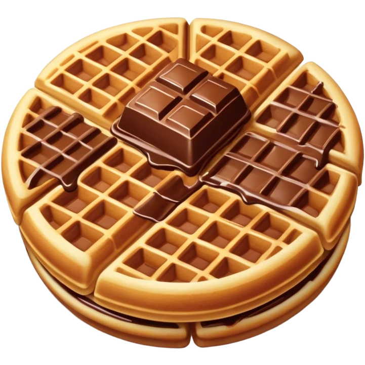 Gofre con chocolate  emoji