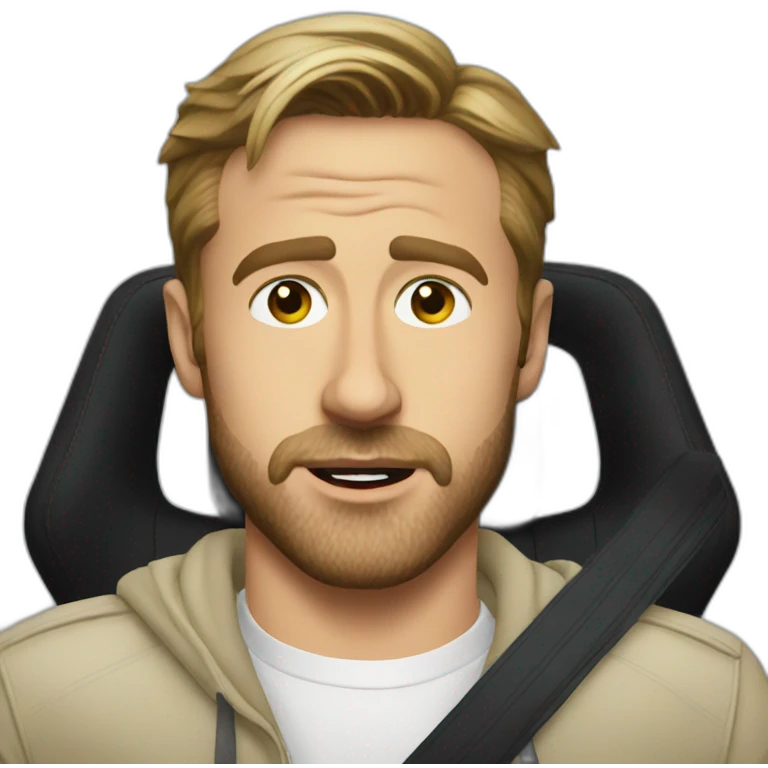 Ryan Gosling driving emoji