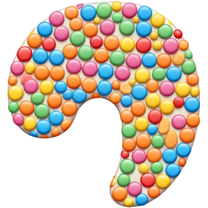 Ear made of candy dots emoji