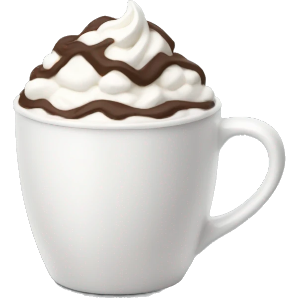 Hot chocolate with whipped cream  emoji