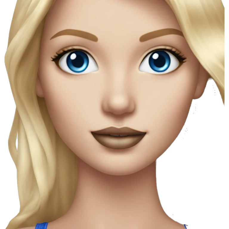 Realistic victoria secret model blonde blue eyes  emoji