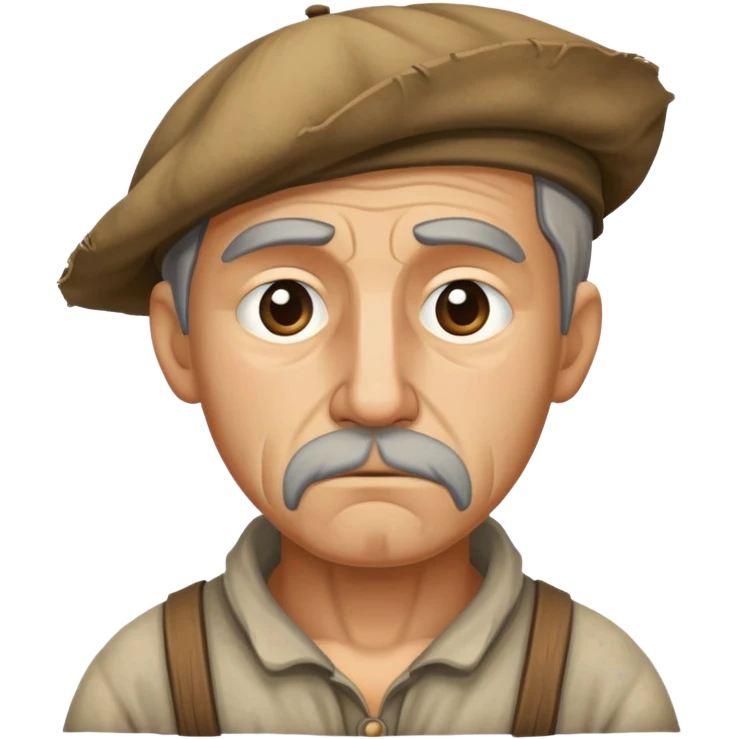 Peasant man sad emoji