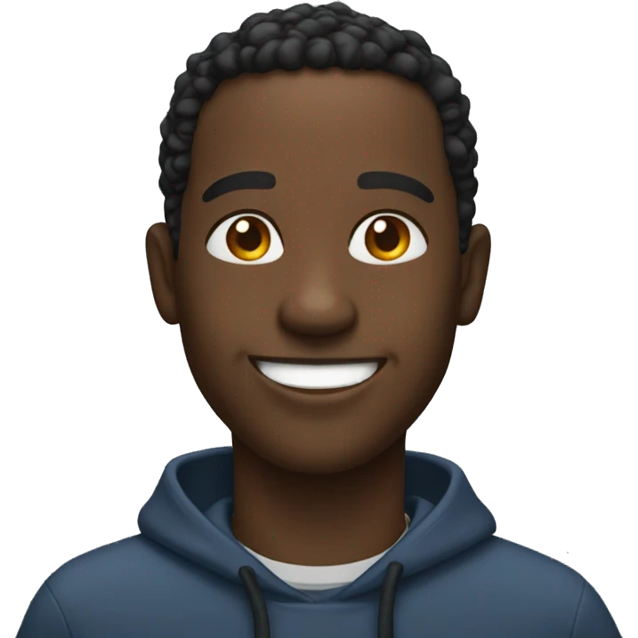 black man smiling emoji