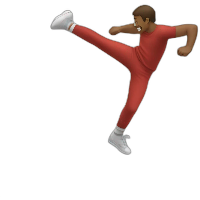 person kicking emoji