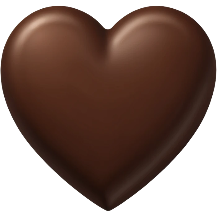 chocolate heart with beige cream emoji