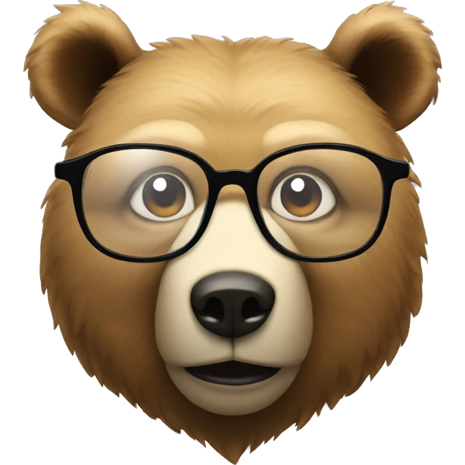 Bear+ Eyeglass emoji