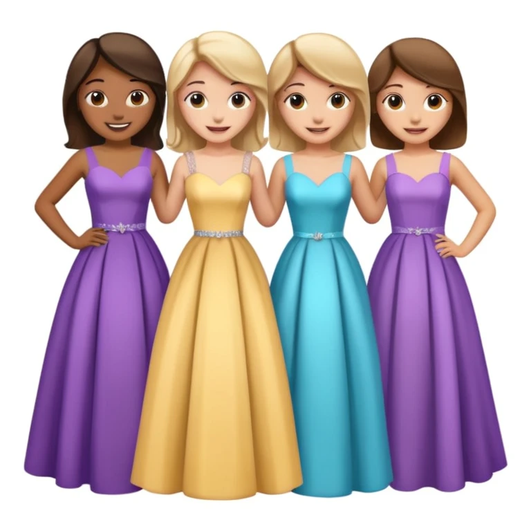 girls in a prom emoji