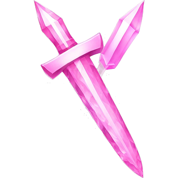 Light pink crystal dagger emoji