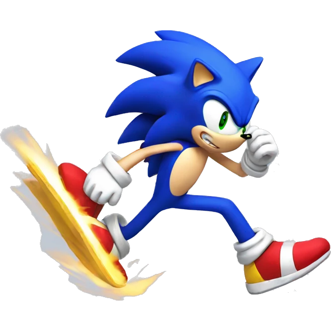 Sonic El erizo corriendo emoji