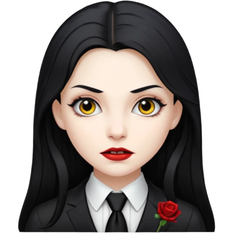 female vampire with tie emoji