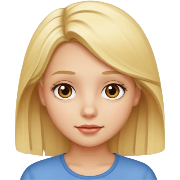 Crea una chica rubia  emoji