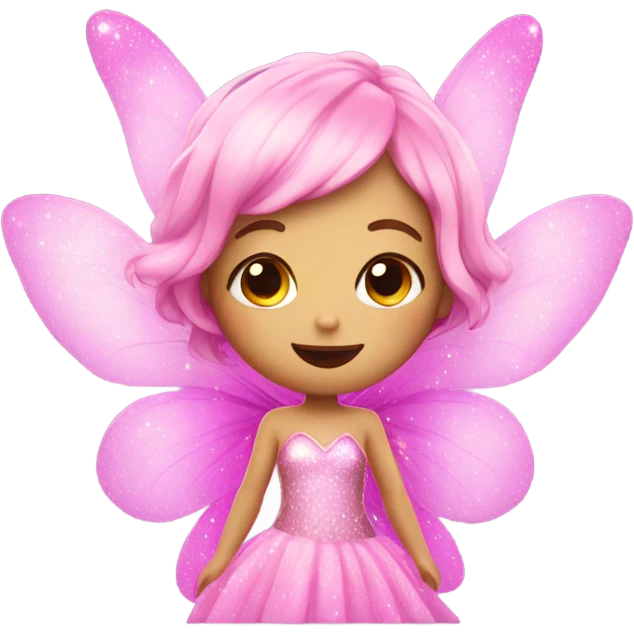 Fairy with pink sparkles emoji