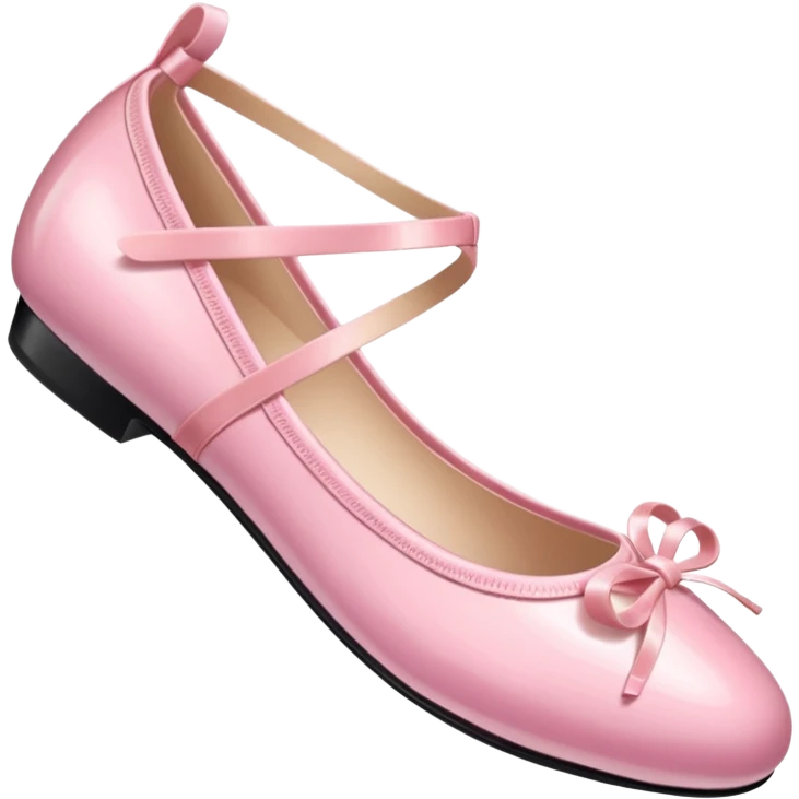 ballerina shoes pink shiny smooth side view iOS emoji style emoji