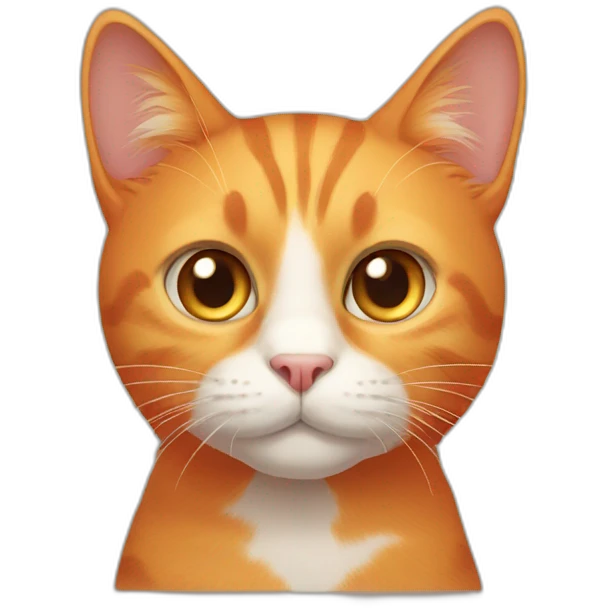 Orange cat with beautiful eyes emoji