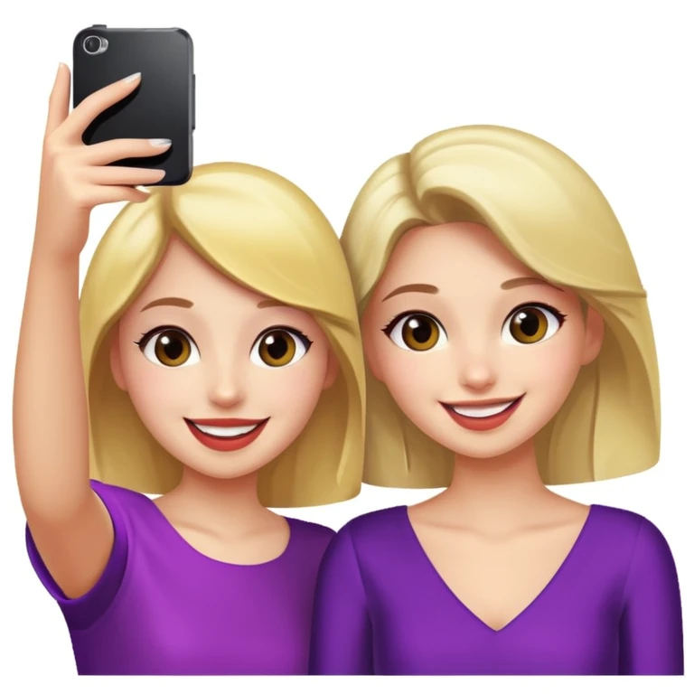 girls taking selfie in club emoji