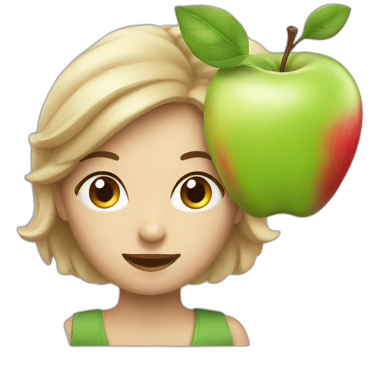Lady apple with pc emoji