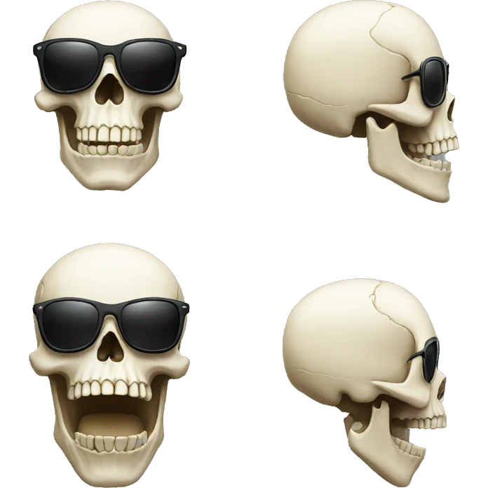 Skull wearing sunglasses  emoji