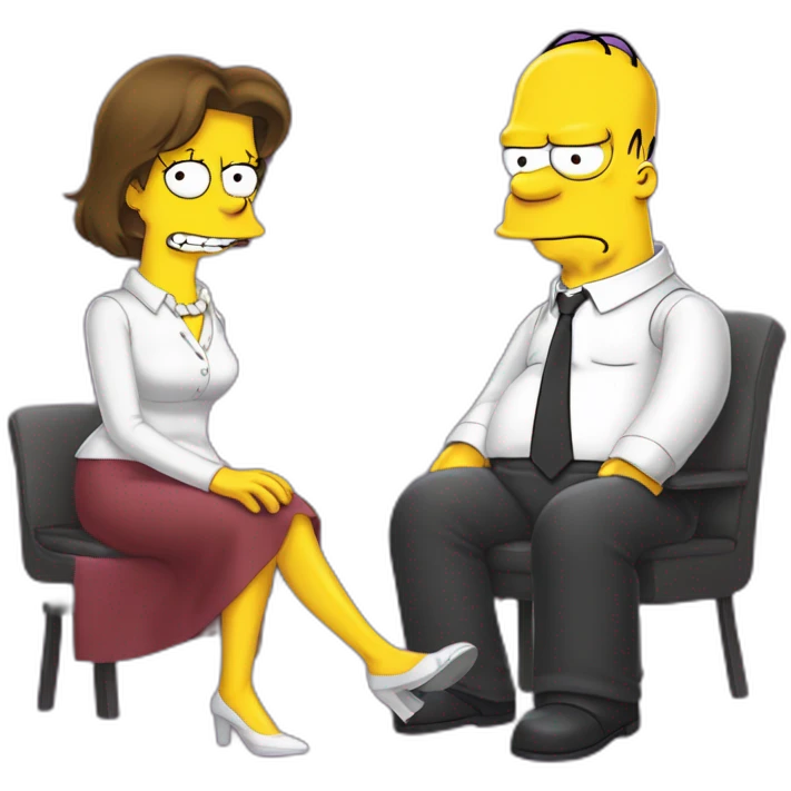 Homer Simpson qui rancontre Emmanuelle Macron emoji