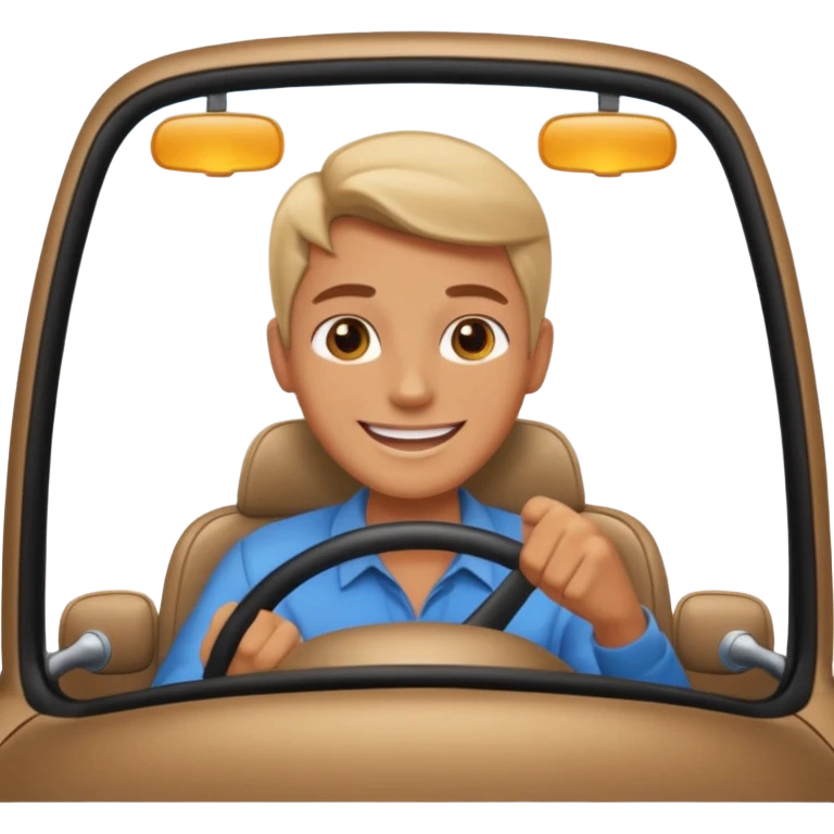 person driving a car emoji