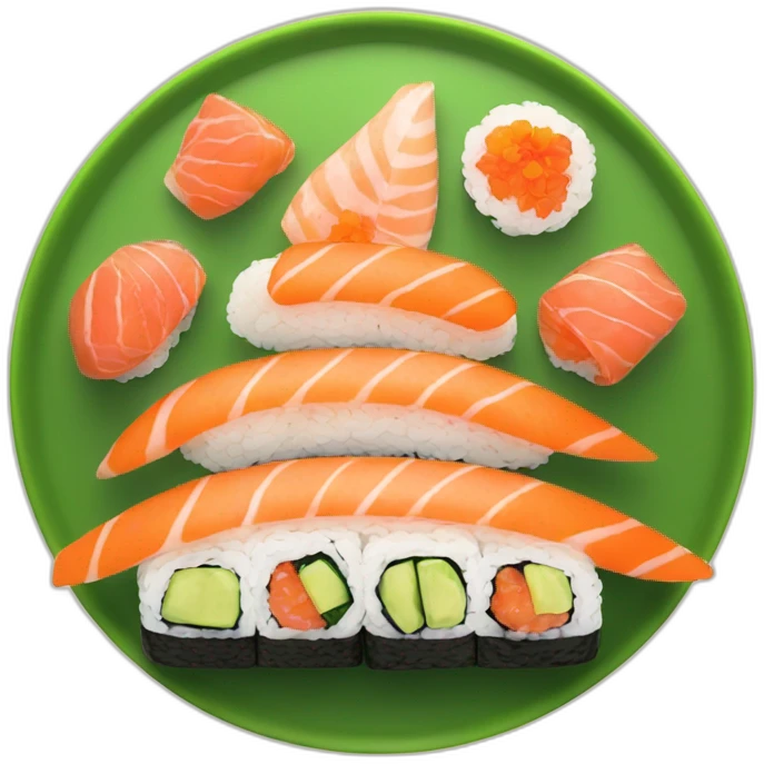 Sushi-christmas tree emoji