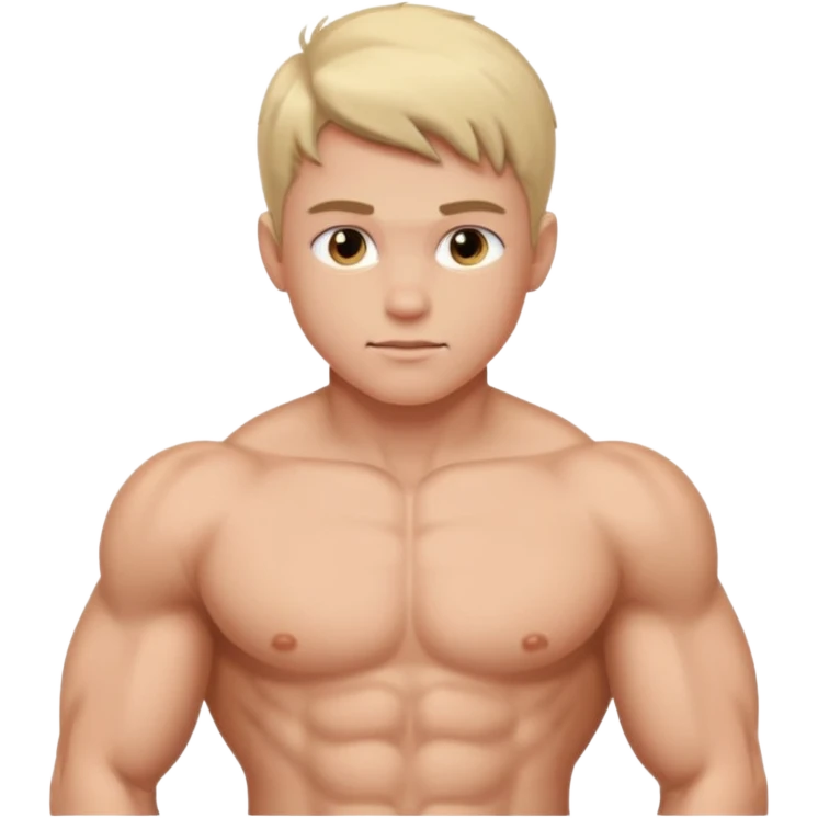 A naked boy showing the whole bidy emoji