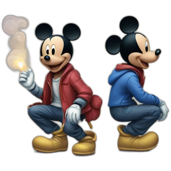 Mickey et donald fume emoji