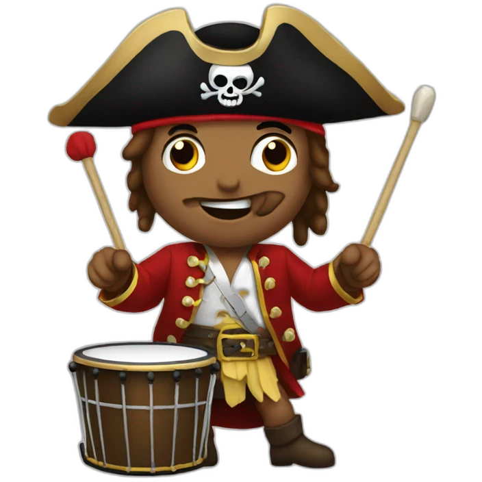 drumming pirate emoji