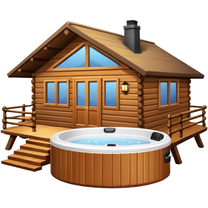 Luxury cabin with jacuzzi emoji