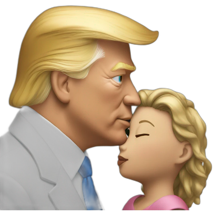 trump kissing his daughter, positivity, inclusiveness emoji