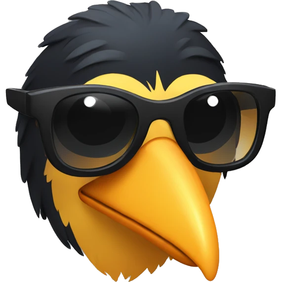 Crow sunglasses emoji