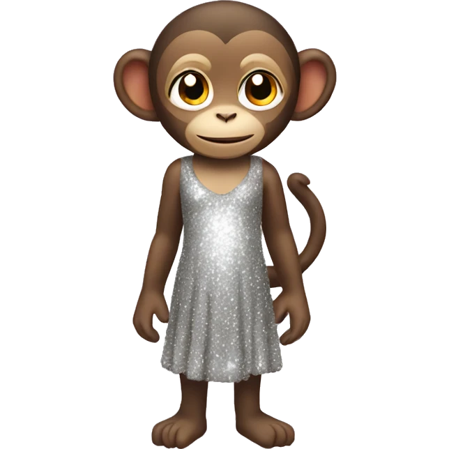monkey in a sparkly dress emoji