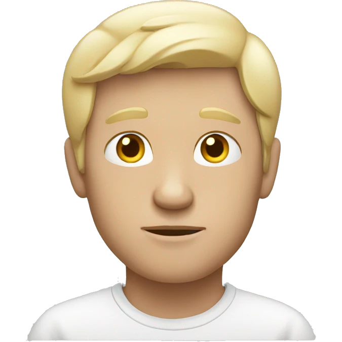 White man thinking about something emoji
