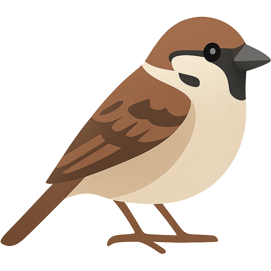 flat design style sparrow emoji