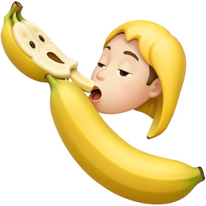 Sucking a banana  emoji