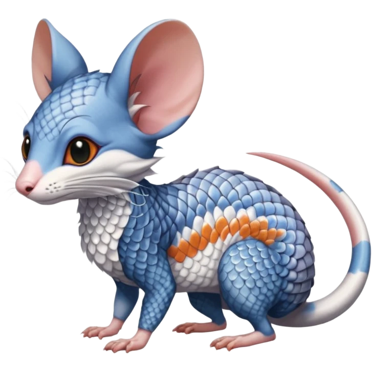 Flurry furry scaly mouse-Koi-possum-sphynx-sergal-fusion-animal-hybrid-creature  emoji