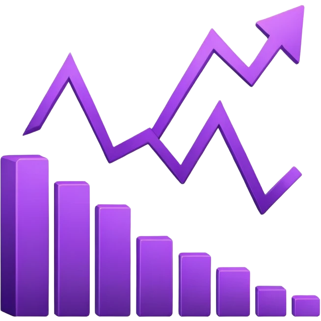 growth graph in purple emoji