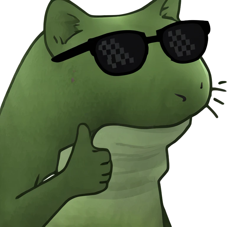 Cat with sunglasses emoji