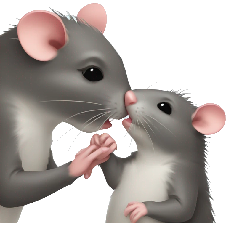 Rat kissing rat emoji
