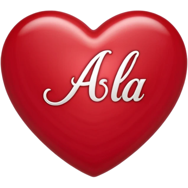 crimson heart with alabama script a emoji