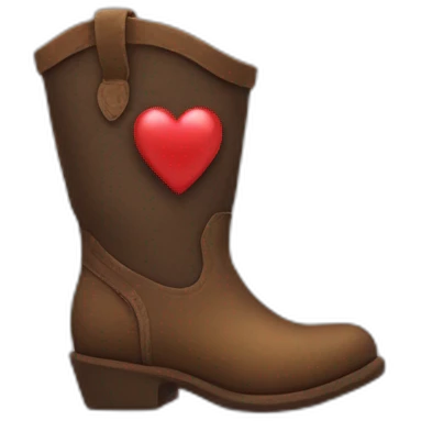 A heart out of boots emoji