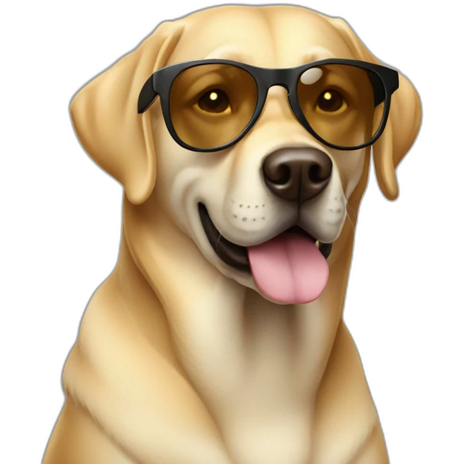 cool labrador sunglasses emoji