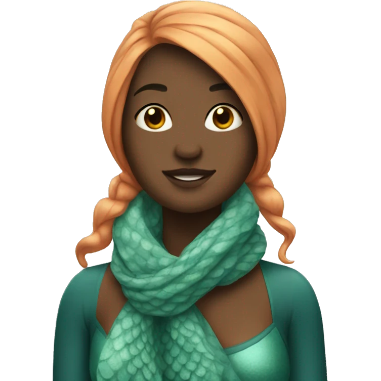 mermaid with a scarf emoji